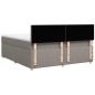 vidaXL Boxspringbett mit Matratze Taupe 180x200 cm Stoff vidaXL Boxspringbett mit Matratze Taupe 180x200 cm Stoff