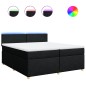 vidaXL Boxspringbett mit Matratze Schwarz 200x200 cm Stoff vidaXL Boxspringbett mit Matratze Schwarz 200x200 cm Stoff