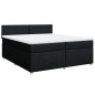 vidaXL Boxspringbett mit Matratze Schwarz 200x200 cm Stoff vidaXL Boxspringbett mit Matratze Schwarz 200x200 cm Stoff