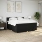 vidaXL Boxspringbett mit Matratze Schwarz 200x200 cm Stoff vidaXL Boxspringbett mit Matratze Schwarz 200x200 cm Stoff