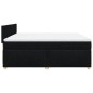 vidaXL Boxspringbett mit Matratze Schwarz 200x200 cm Stoff vidaXL Boxspringbett mit Matratze Schwarz 200x200 cm Stoff