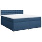 vidaXL Boxspringbett mit Matratze Blau 200x200 cm Stoff vidaXL Boxspringbett mit Matratze Blau 200x200 cm Stoff