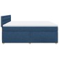 vidaXL Boxspringbett mit Matratze Blau 200x200 cm Stoff vidaXL Boxspringbett mit Matratze Blau 200x200 cm Stoff