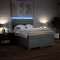 vidaXL Boxspringbett mit Matratze Hellgrau 140x200 cm Stoff vidaXL Boxspringbett mit Matratze Hellgrau 140x200 cm Stoff