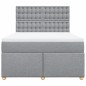 vidaXL Boxspringbett mit Matratze Hellgrau 140x200 cm Stoff vidaXL Boxspringbett mit Matratze Hellgrau 140x200 cm Stoff
