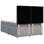 vidaXL Boxspringbett mit Matratze Hellgrau 140x200 cm Stoff vidaXL Boxspringbett mit Matratze Hellgrau 140x200 cm Stoff