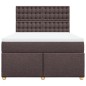 vidaXL Boxspringbett mit Matratze Dunkelbraun 140x200 cm Stoff vidaXL Boxspringbett mit Matratze Dunkelbraun 140x200 cm Stoff