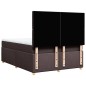 vidaXL Boxspringbett mit Matratze Dunkelbraun 140x200 cm Stoff vidaXL Boxspringbett mit Matratze Dunkelbraun 140x200 cm Stoff