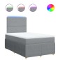 vidaXL Boxspringbett mit Matratze Hellgrau 120x200 cm Stoff vidaXL Boxspringbett mit Matratze Hellgrau 120x200 cm Stoff