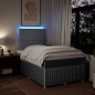 vidaXL Boxspringbett mit Matratze Hellgrau 120x200 cm Stoff vidaXL Boxspringbett mit Matratze Hellgrau 120x200 cm Stoff