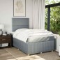 vidaXL Boxspringbett mit Matratze Hellgrau 120x200 cm Stoff vidaXL Boxspringbett mit Matratze Hellgrau 120x200 cm Stoff