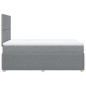 vidaXL Boxspringbett mit Matratze Hellgrau 120x200 cm Stoff vidaXL Boxspringbett mit Matratze Hellgrau 120x200 cm Stoff