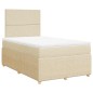 vidaXL Boxspringbett mit Matratze Creme 120x200 cm Stoff vidaXL Boxspringbett mit Matratze Creme 120x200 cm Stoff
