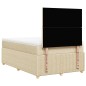 vidaXL Boxspringbett mit Matratze Creme 120x200 cm Stoff vidaXL Boxspringbett mit Matratze Creme 120x200 cm Stoff