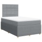 vidaXL Boxspringbett mit Matratze Hellgrau 120x200 cm Stoff vidaXL Boxspringbett mit Matratze Hellgrau 120x200 cm Stoff