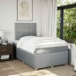 vidaXL Boxspringbett mit Matratze Hellgrau 120x200 cm Stoff vidaXL Boxspringbett mit Matratze Hellgrau 120x200 cm Stoff