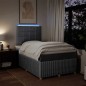 vidaXL Boxspringbett mit Matratze Hellgrau 120x200 cm Stoff vidaXL Boxspringbett mit Matratze Hellgrau 120x200 cm Stoff