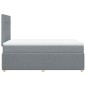 vidaXL Boxspringbett mit Matratze Hellgrau 120x200 cm Stoff vidaXL Boxspringbett mit Matratze Hellgrau 120x200 cm Stoff