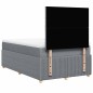 vidaXL Boxspringbett mit Matratze Hellgrau 120x200 cm Stoff vidaXL Boxspringbett mit Matratze Hellgrau 120x200 cm Stoff
