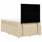 vidaXL Boxspringbett mit Matratze Creme 120x200 cm Stoff vidaXL Boxspringbett mit Matratze Creme 120x200 cm Stoff
