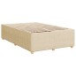 vidaXL Boxspringbett mit Matratze Creme 120x200 cm Stoff vidaXL Boxspringbett mit Matratze Creme 120x200 cm Stoff