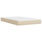 vidaXL Boxspringbett mit Matratze Creme 120x200 cm Stoff vidaXL Boxspringbett mit Matratze Creme 120x200 cm Stoff