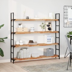 vidaXL Schweberegale 3 Stk. 140x20x4 cm Massivholz Akazie Ölbehandelt