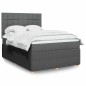 vidaXL Boxspringbett mit Matratze Dunkelgrau 140x200 cm Stoff vidaXL Boxspringbett mit Matratze Dunkelgrau 140x200 cm Stoff