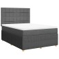 vidaXL Boxspringbett mit Matratze Dunkelgrau 140x200 cm Stoff vidaXL Boxspringbett mit Matratze Dunkelgrau 140x200 cm Stoff
