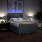 vidaXL Boxspringbett mit Matratze Dunkelgrau 140x200 cm Stoff vidaXL Boxspringbett mit Matratze Dunkelgrau 140x200 cm Stoff