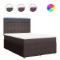 vidaXL Boxspringbett mit Matratze Dunkelbraun 140x200 cm Stoff vidaXL Boxspringbett mit Matratze Dunkelbraun 140x200 cm Stoff