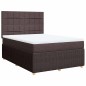 vidaXL Boxspringbett mit Matratze Dunkelbraun 140x200 cm Stoff vidaXL Boxspringbett mit Matratze Dunkelbraun 140x200 cm Stoff