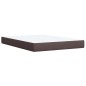vidaXL Boxspringbett mit Matratze Dunkelbraun 140x200 cm Stoff vidaXL Boxspringbett mit Matratze Dunkelbraun 140x200 cm Stoff