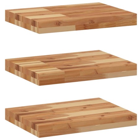vidaXL Schweberegale 3 Stk. 40x30x4 cm Massivholz Akazie Ölbehandelt