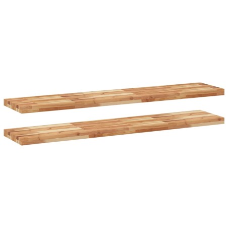 vidaXL Schweberegale 2 Stk. 140x30x4 cm Massivholz Akazie Ölbehandelt
