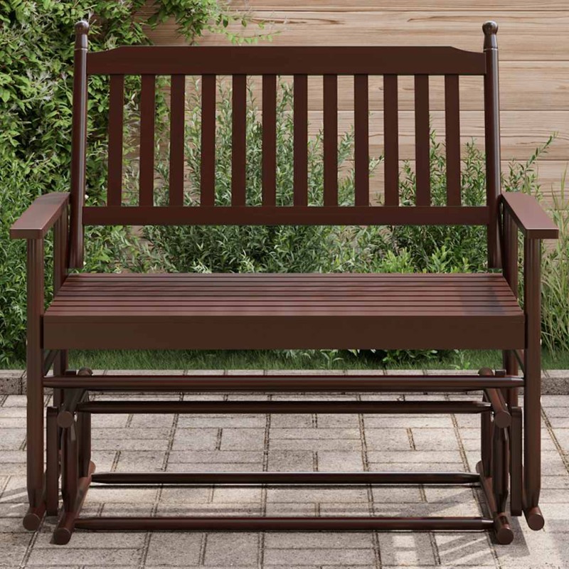 vidaXL Schaukelbank Braun 118x70x104,5 cm Massivholz Pappel vidaXL Schaukelbank Braun 118x70x104,5 cm Massivholz Pappel