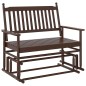 vidaXL Schaukelbank Braun 118x70x104,5 cm Massivholz Pappel vidaXL Schaukelbank Braun 118x70x104,5 cm Massivholz Pappel
