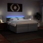 vidaXL Boxspringbett mit Matratze Grau 200x200 cm Kunstleder vidaXL Boxspringbett mit Matratze Grau 200x200 cm Kunstleder