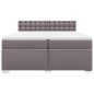 vidaXL Boxspringbett mit Matratze Grau 200x200 cm Kunstleder vidaXL Boxspringbett mit Matratze Grau 200x200 cm Kunstleder