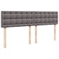 vidaXL Boxspringbett mit Matratze Grau 200x200 cm Kunstleder vidaXL Boxspringbett mit Matratze Grau 200x200 cm Kunstleder