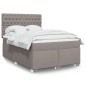 vidaXL Boxspringbett mit Matratze Taupe 140x190 cm Stoff vidaXL Boxspringbett mit Matratze Taupe 140x190 cm Stoff