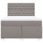 vidaXL Boxspringbett mit Matratze Taupe 140x190 cm Stoff vidaXL Boxspringbett mit Matratze Taupe 140x190 cm Stoff