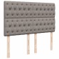 vidaXL Boxspringbett mit Matratze Taupe 140x190 cm Stoff vidaXL Boxspringbett mit Matratze Taupe 140x190 cm Stoff
