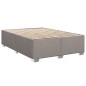 vidaXL Boxspringbett mit Matratze Taupe 140x190 cm Stoff vidaXL Boxspringbett mit Matratze Taupe 140x190 cm Stoff