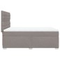 vidaXL Boxspringbett mit Matratze Taupe 140x190 cm Stoff vidaXL Boxspringbett mit Matratze Taupe 140x190 cm Stoff