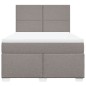 vidaXL Boxspringbett mit Matratze Taupe 140x190 cm Stoff vidaXL Boxspringbett mit Matratze Taupe 140x190 cm Stoff