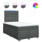 vidaXL Boxspringbett mit Matratze Dunkelgrau 120x200 cm Stoff vidaXL Boxspringbett mit Matratze Dunkelgrau 120x200 cm Stoff