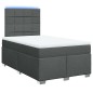 vidaXL Boxspringbett mit Matratze Dunkelgrau 120x200 cm Stoff vidaXL Boxspringbett mit Matratze Dunkelgrau 120x200 cm Stoff