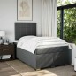 vidaXL Boxspringbett mit Matratze Dunkelgrau 120x200 cm Stoff vidaXL Boxspringbett mit Matratze Dunkelgrau 120x200 cm Stoff