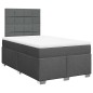 vidaXL Boxspringbett mit Matratze Dunkelgrau 120x200 cm Stoff vidaXL Boxspringbett mit Matratze Dunkelgrau 120x200 cm Stoff